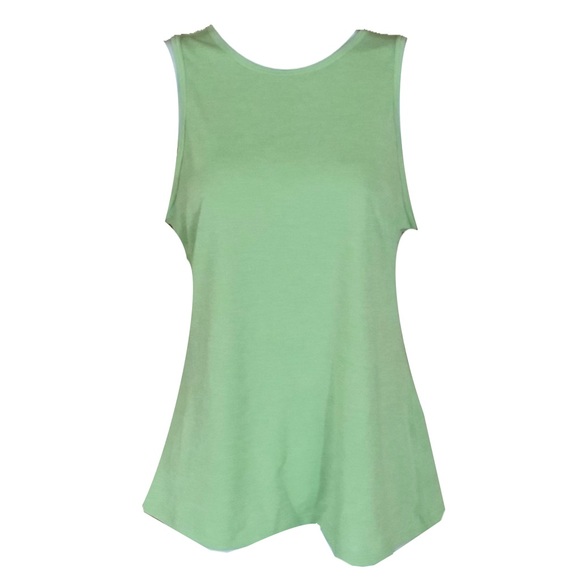 Ideology Keyhole Back Light Heathered Pistachio Rapidry Tank Top - Picture 3 of 4